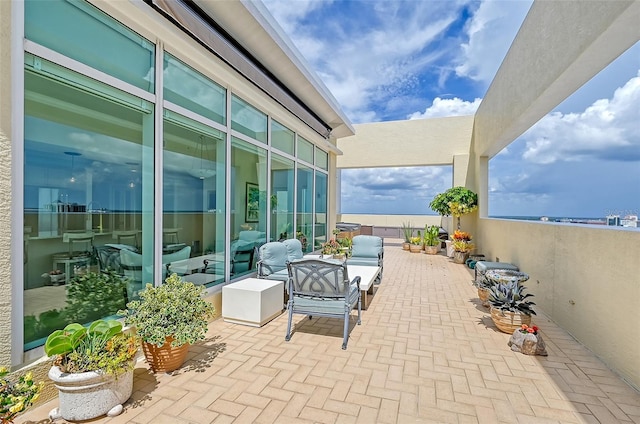 view of patio / terrace featuring an outdoor hangout area