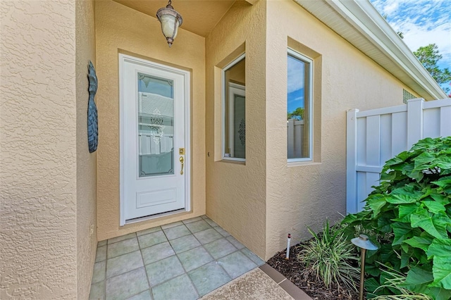 view of doorway to property