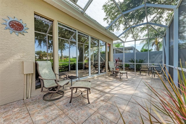 unfurnished sunroom featuring a healthy amount of sunlight