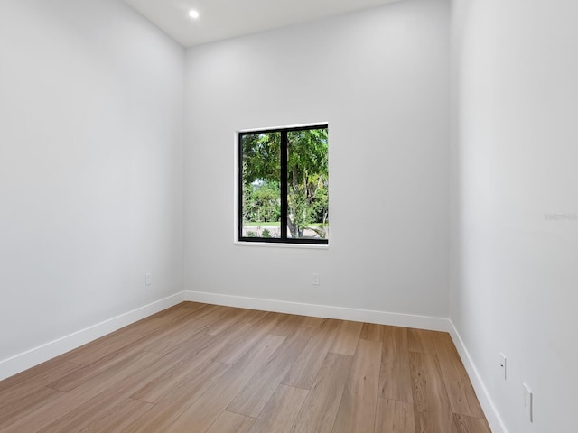 empty room featuring light hardwood / wood-style flooring