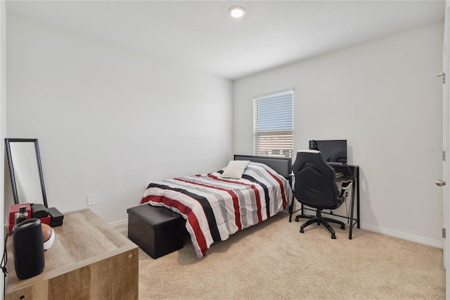 view of carpeted bedroom