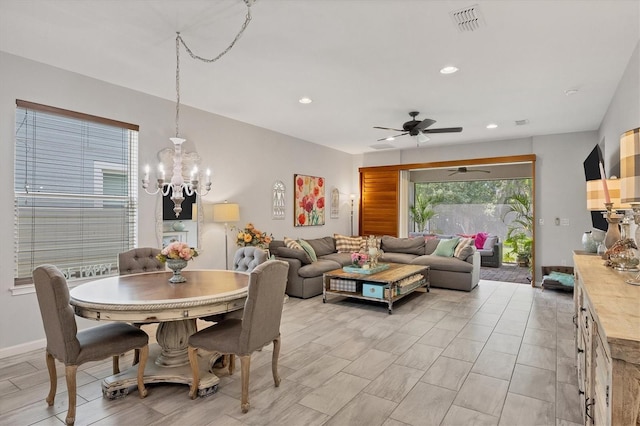 view of dining area