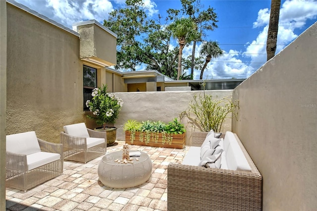 view of patio with outdoor lounge area