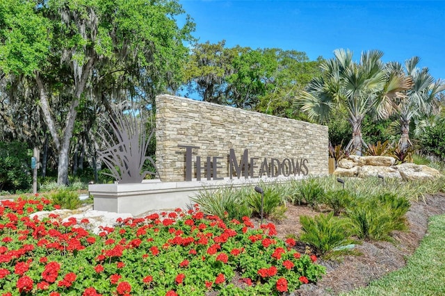 view of community sign