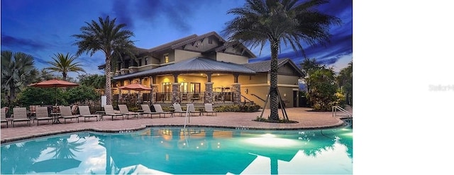 view of pool with a patio area