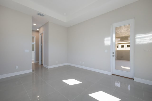 interior space with tile patterned flooring