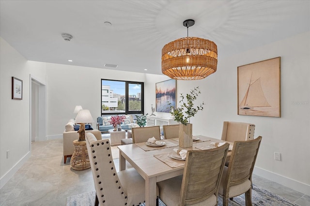 view of dining area