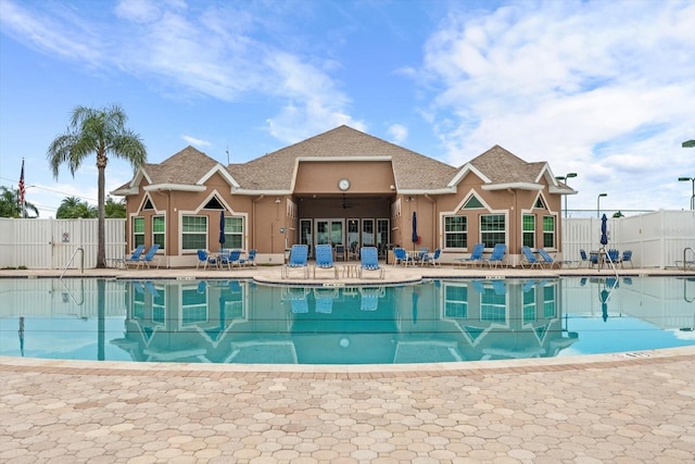 view of pool featuring a patio area