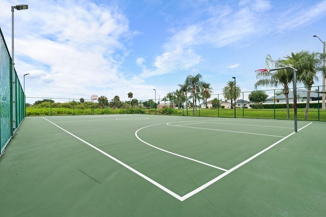 view of basketball court