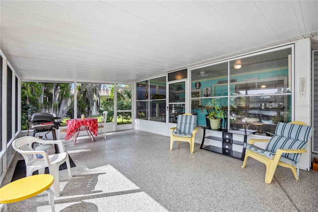 view of sunroom