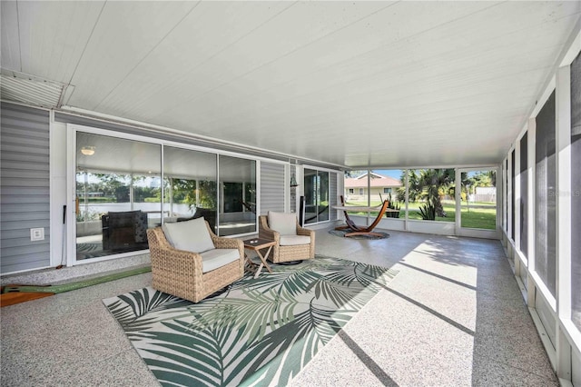 sunroom with a healthy amount of sunlight