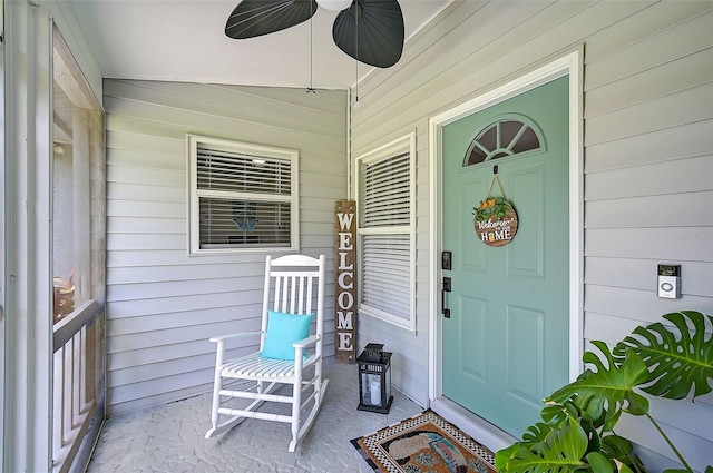 view of doorway to property