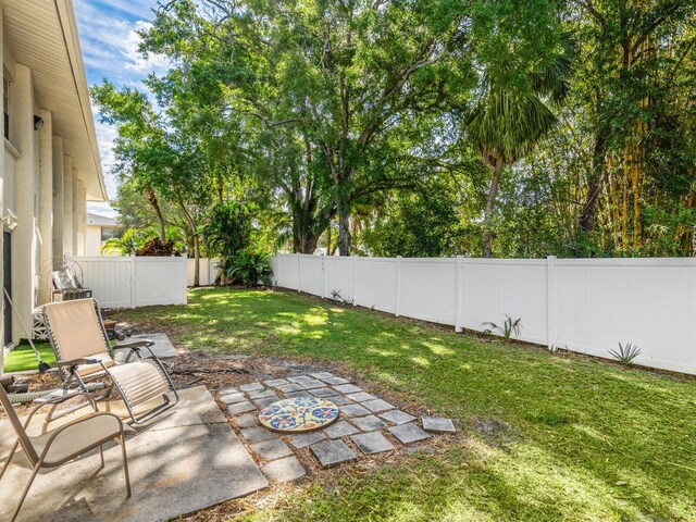 view of yard featuring a patio