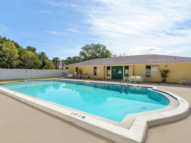 view of pool featuring a patio area