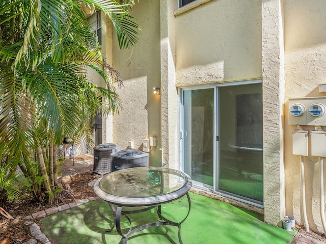 view of patio / terrace featuring central AC unit