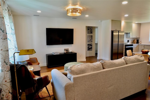 living room featuring hardwood / wood-style floors