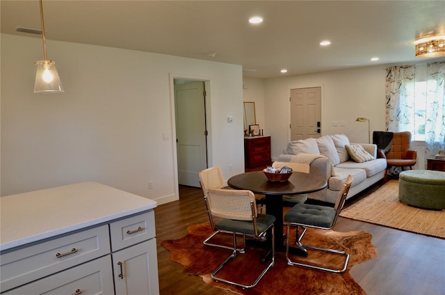 dining room featuring dark hardwood / wood-style floors