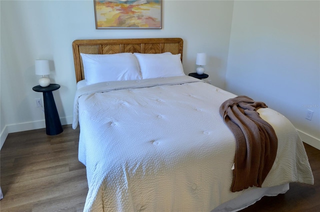 bedroom featuring hardwood / wood-style floors