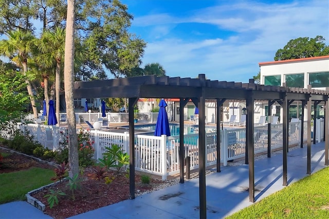 view of home's community featuring a swimming pool