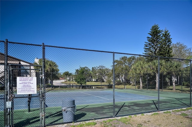 view of tennis court