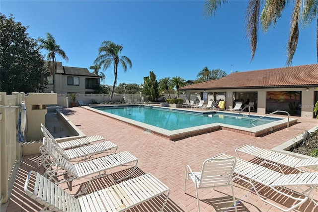 view of pool with a patio area