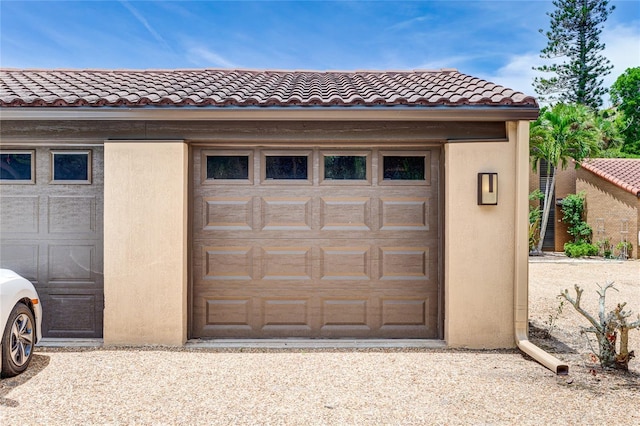 garage with driveway