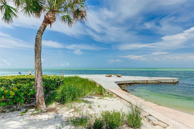 property view of water with a view of the beach