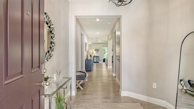 view of tiled foyer