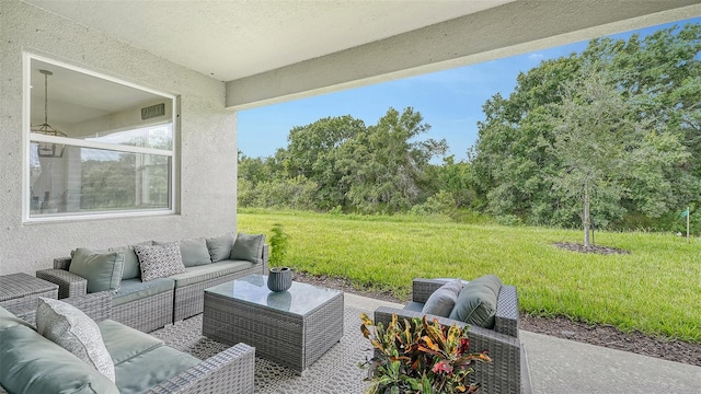 view of patio / terrace with outdoor lounge area