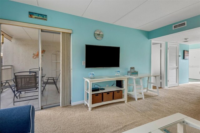 view of carpeted living room