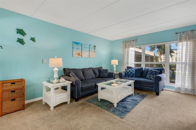 view of carpeted living room