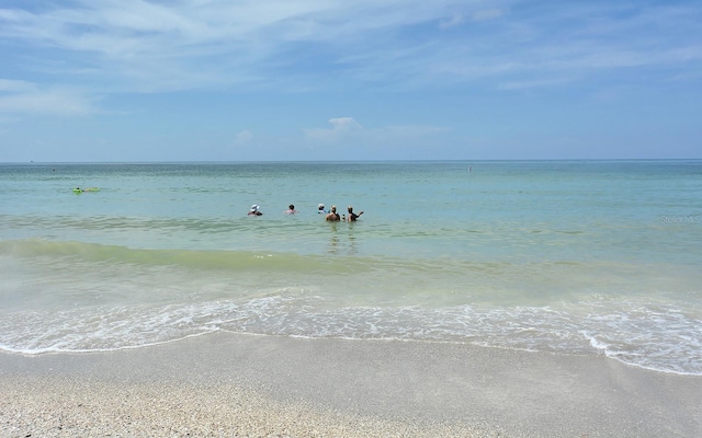 property view of water with a beach view