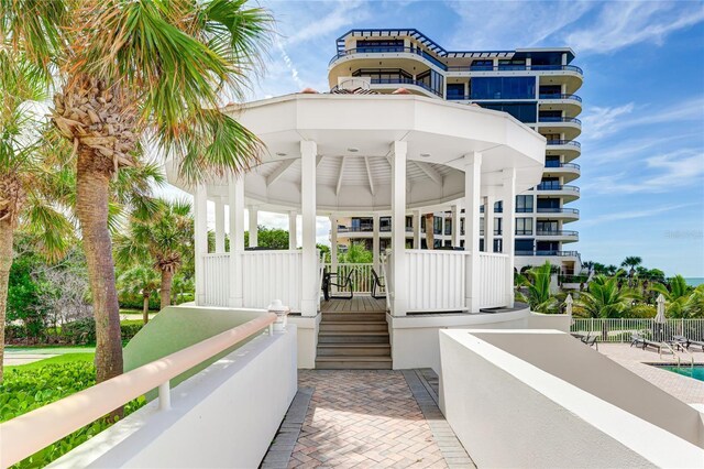 view of property's community featuring a gazebo