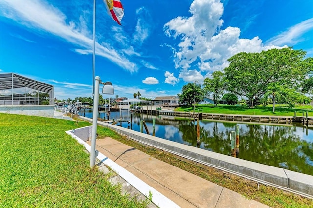 5111 Coral Blvd, Bradenton, FL 34210 - water view featuring a dock