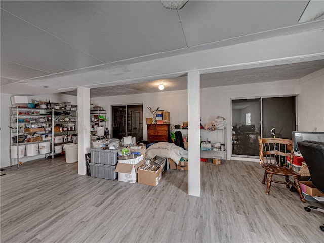 living room featuring hardwood / wood-style flooring