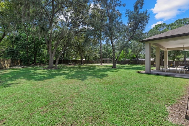 view of yard with a patio