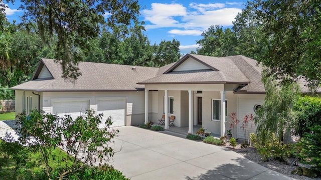 view of front of home featuring a garage