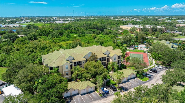 drone / aerial view with a residential view