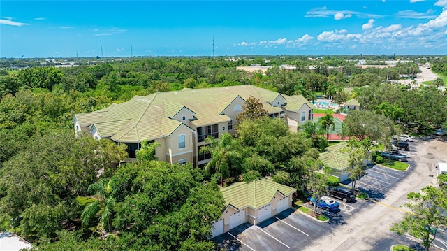 bird's eye view with a residential view