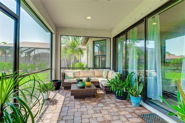 sunroom with a healthy amount of sunlight