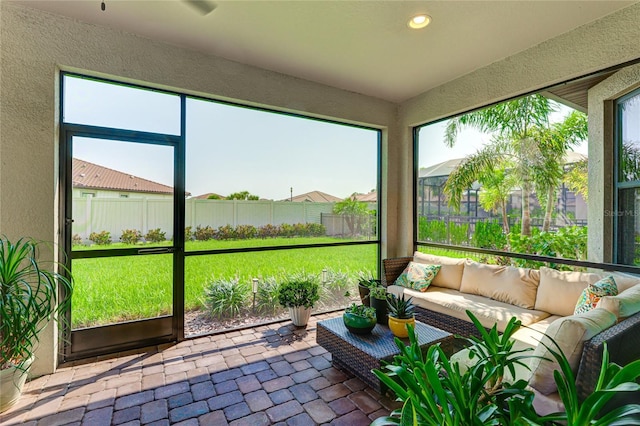 view of sunroom / solarium