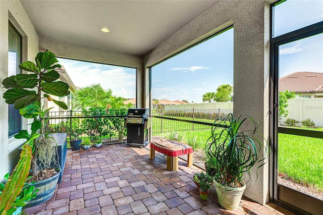 view of sunroom / solarium