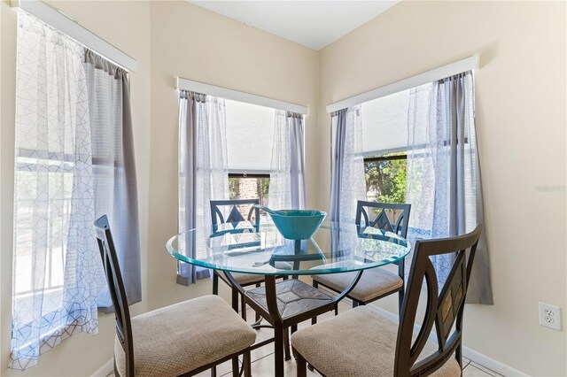 view of dining area