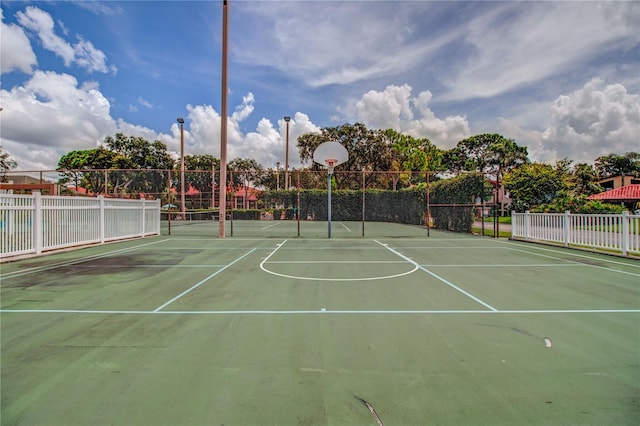 view of sport court