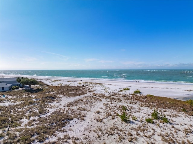 property view of water with a view of the beach