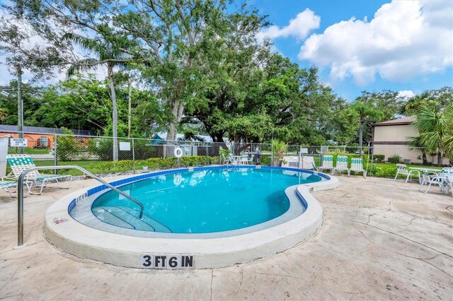 view of pool with a patio area