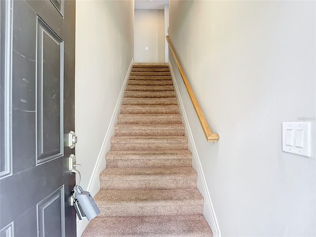 stairs with baseboards