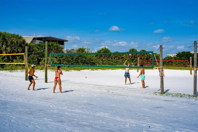 view of community featuring volleyball court