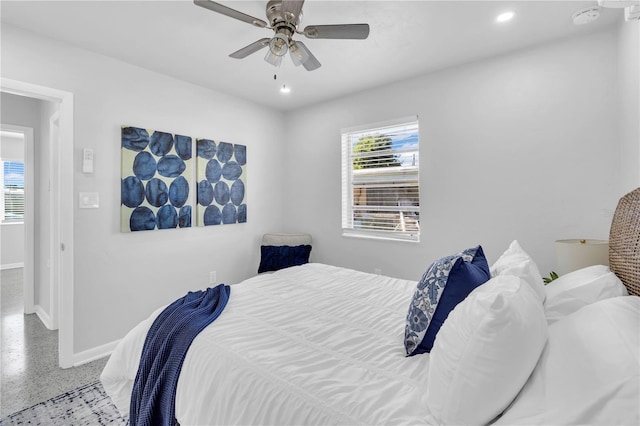 bedroom with ceiling fan