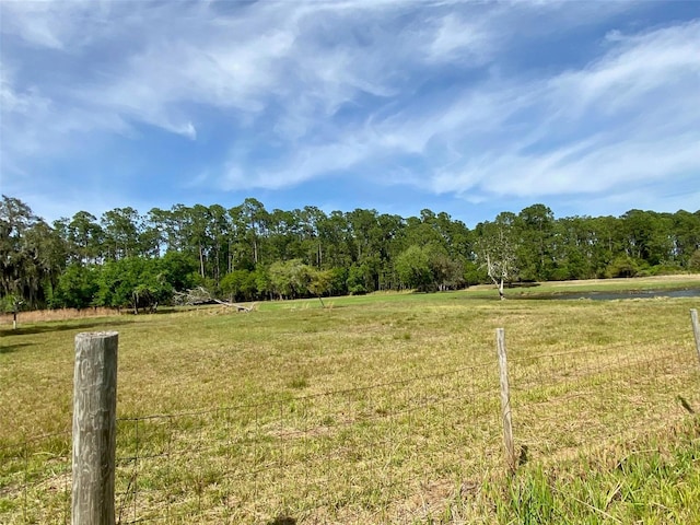 view of yard featuring a rural view